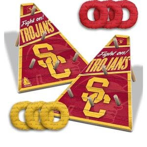NCAA USC Trojans Ring Toss Cornhole Cornbag Game Set New In Box